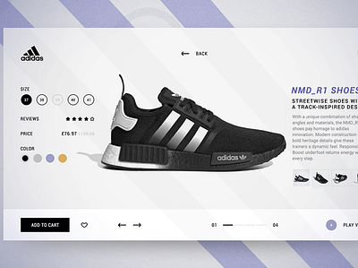 Adidas NMD_R1 SHOES E-commerce UI/UX