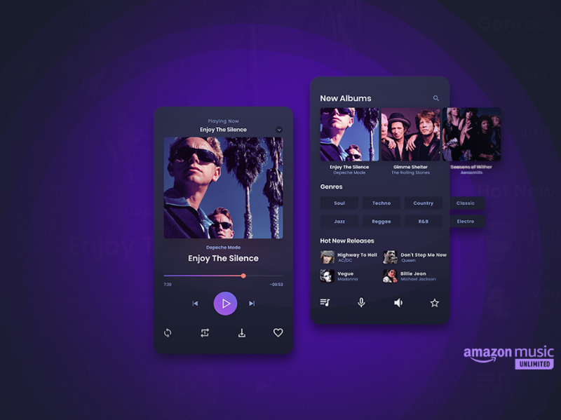 Mobile Music Player App UI by Alexei K on Dribbble
