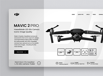 DJI Mavic2 Pro design minimal ui ux web website