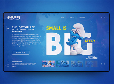 Smurfs : The Lost Village App. Screen design illustration ui ux