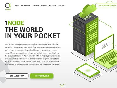 Landing Page One Node app design illustration logo ux vector web