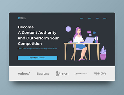 Real Authority Media UI Concept concept figma ui ui ux ui design uidesign ux web web design webdesign website website design