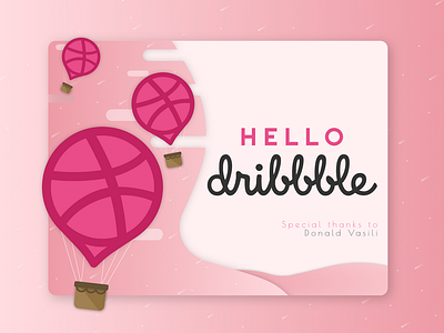 Hello Dribbble! dribbble hello