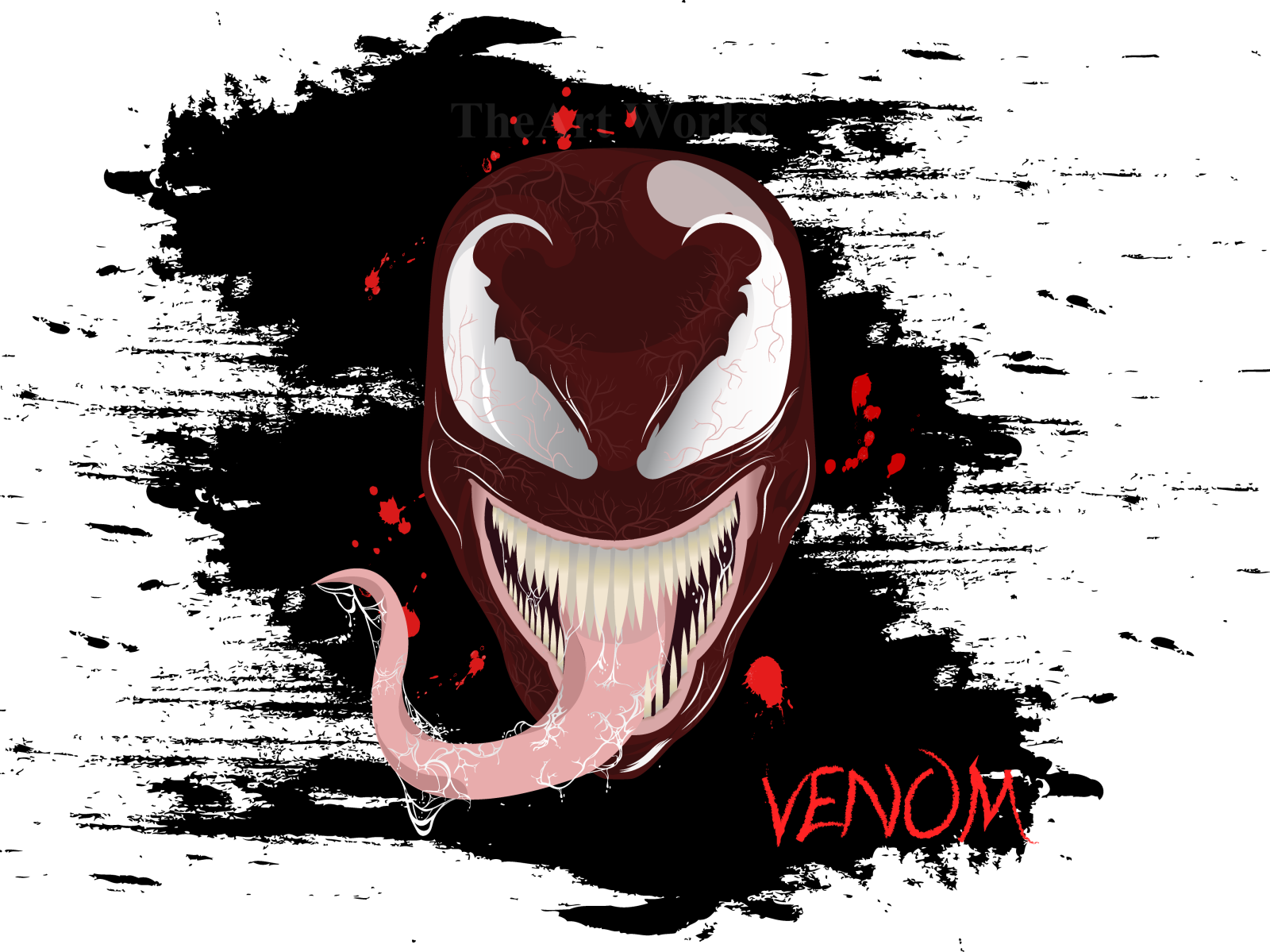Happy Wildcard weekend, everyone! Venom head. Pencil, ink, watercolor, and  colored pencil. | Instagram
