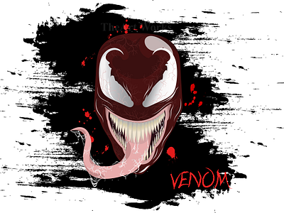 The Red Venom anime art cartoon illustration digital art drawing illustration art illustrator painting vector vector illustration vectorart venom