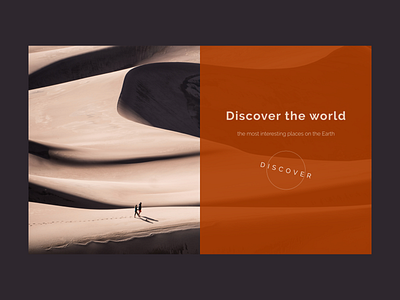 Discover the world. Design concept for travel website