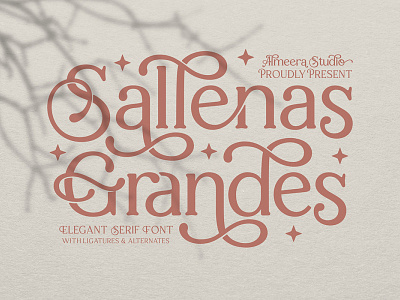 Sallenas Grandes | Elegant Serif Font magazine