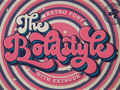 The Boldstyle | Retro Script bold script extrude font funny layered font