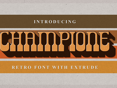 Champione | Retro Font with Extrude