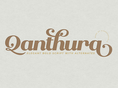Qanthura | Elegant bold script bold script bold serif cover elegant font elegant script logofont logotype modern script