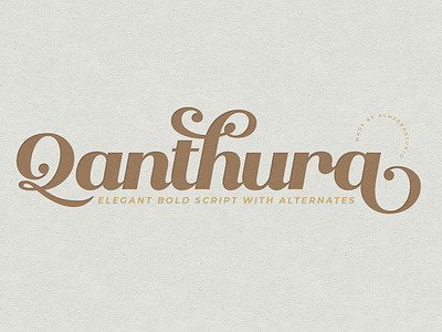 Qanthura | Elegant bold script bold script bold serif cover elegant font elegant script logofont logotype modern script