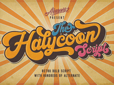Halycoon script apparell branding brush calligraphy font awesome hand lettering handwriten lettering logo typography
