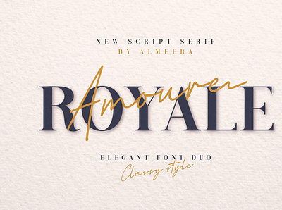 Royale Amoure Font Duo books classy fashion font awesome font duo handwriten invitation magazine script serif signature font typography