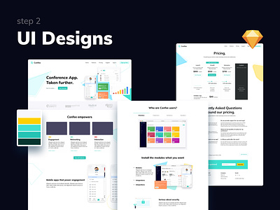 Confee Sales page app sales page ui design ux design webdesign website