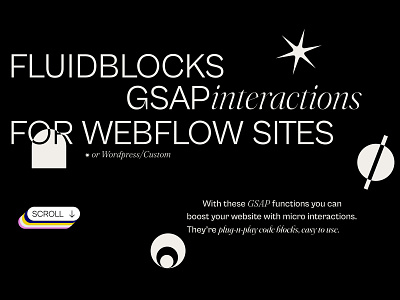 FLUIDBLOCKS Bundle | GSAP animations for Webflow sites animation design frontend interaction javascript motion graphics webdesign webflow website