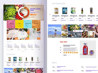 Healthy Food Webshop design ecommerce landing product ui ux webdesign webshop