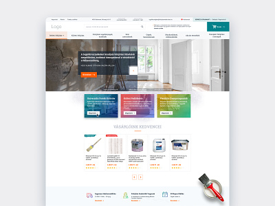 Home renovation webshop design flat shopify ui ux web webshop website