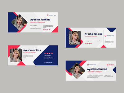 Business Email Signature Template banners branding dribbble popular promotion ui