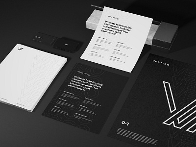 Vertigo - Branding black brand design logo logotype typografy typography white