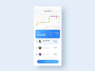 Taxi App - Split Payment animation app black blue payment sdh taxi app ui ui ux white