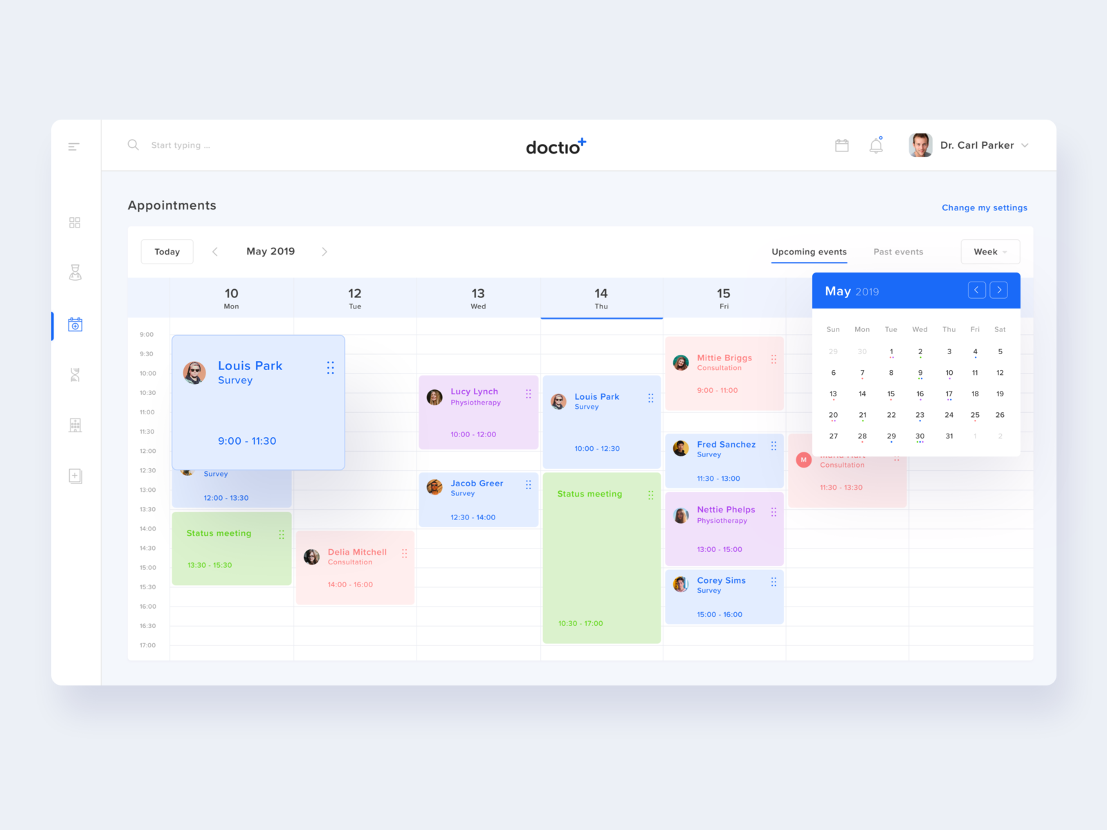 Doctio - Dashboard by Eugeniusz Eudokimow for Startup House on Dribbble