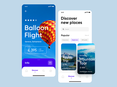 Trip Planner App Concept adventure app balloon booking desing discover fly places tour travel travel app traveling trip trip planner ui ux