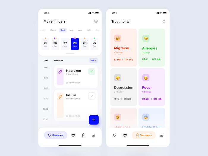 Medicine Reminder App Concept by Eugeniusz Eudokimow for Startup House ...