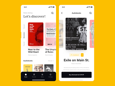 Book Store App Concept app audiobook books bookshop design ebook interface library mobile mobile app reading sdh store store app ui ux