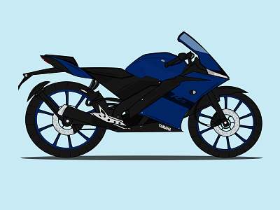 Motorbike Illustration | Yamaha R15 Version 3 bike branding design flat illustration illustration motorbike motorcyle motorsport racing rider vector vector design vectorart yamaha