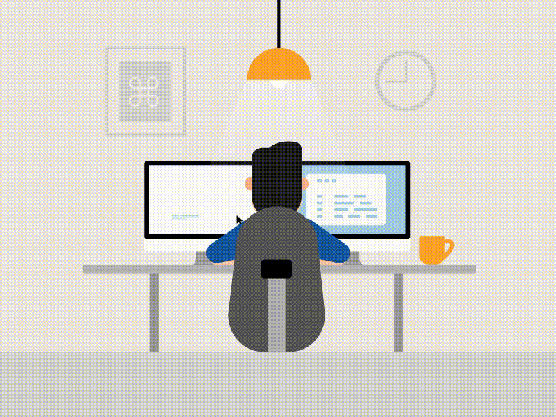 Hello!!! Dribbble Debut shot Life and work illustration by Daniel