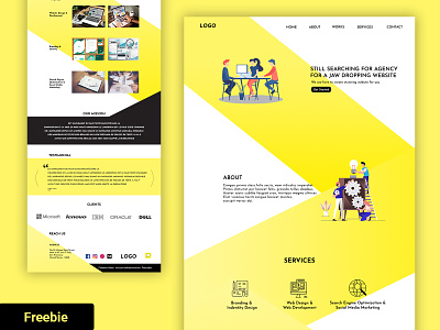 Design Agency Website | Freebie | Full website