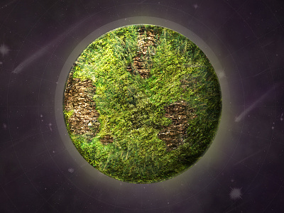 Discover Planet bark data science education future illustration photo manipulation planet science space trees web
