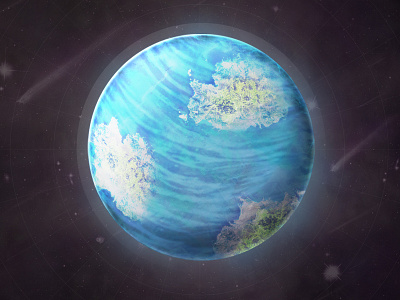 Predict Planet data science future illustration island photo manipulation planet science space water web