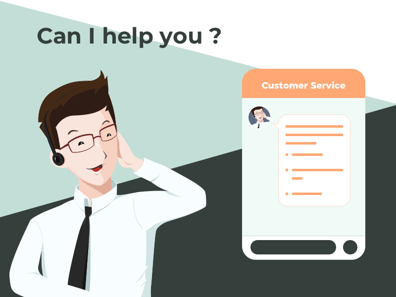 Customer Service ui illustration