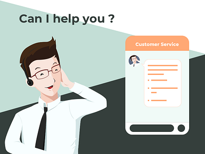 Customer Service illustration ui