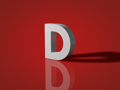 36 Days of type – D 3d illustration typography