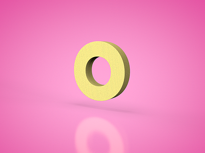 36 Daysoftype O 3d illustration typography