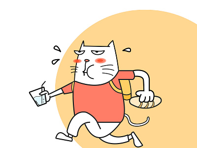 running-cat design illustration