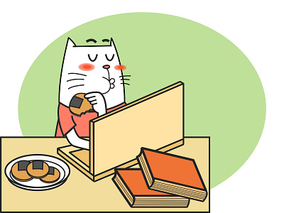 snack-cat design illustration