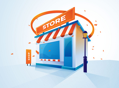 Store Illustrations 3d logo branding design illustration logo vector logo