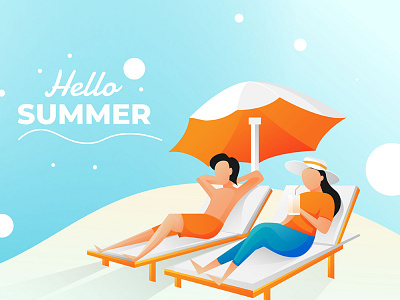 Hello Summer 3d logo clean design illustration logo logo design ui vector vector logo