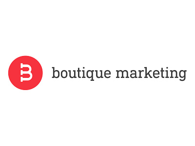Boutique Marketing b boutique logotype m marketing wordmark