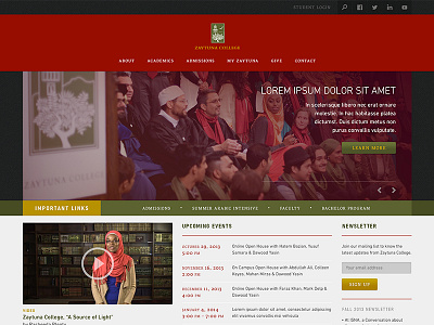 Zaytuna College — Website concept