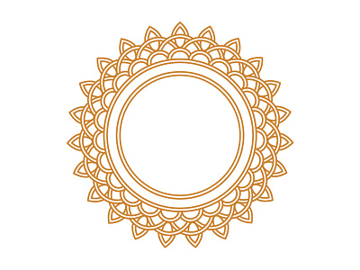 Logo WIP circular line art medallion pendant