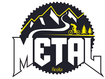 Metal Enduro Logo biking branding design enduro mtb logo mountain bike resita vector