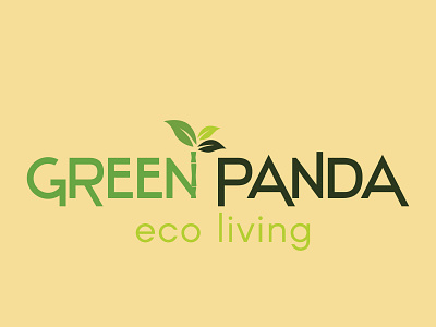 Green Panda brand logo business logo eco logo ecology lettering logo logo design logodesign logos logotype modern logo