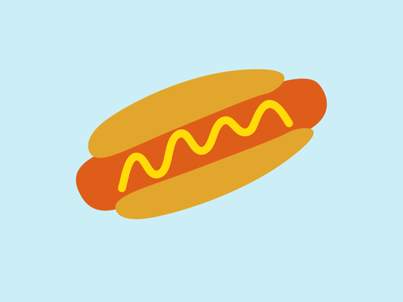 ANIMATED: Hawt Dawg! after effects animation doodle food fun gif hawt dawg! hotdog illustration logo marcusmichaels squiggle