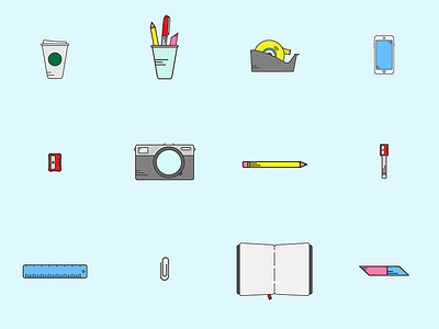 Modest Icons camera creative agency digital emoticons iconography icons modest modest industries stationery thisismodest vectors website