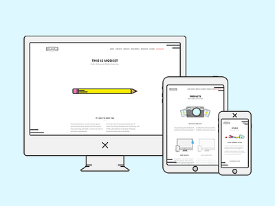 Modest Industries Website Rebrand agency creative digital iconography icons mobile first modest modest industries responsive thisismodest vectors website