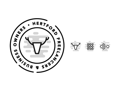 Hertford Freelancers & Business Owners Logo + Icons branding facebook group icon iconography identity logo stag